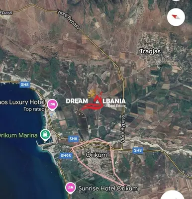Land for sale in Orikum, Vlorë, 9,318 m². Photo 1 of 3