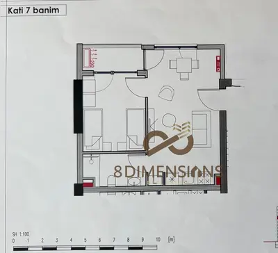 Apartament 1+1 në shitje në Rruga e Kavajës, Tiranë, 54 m². Foto 6 nga 12