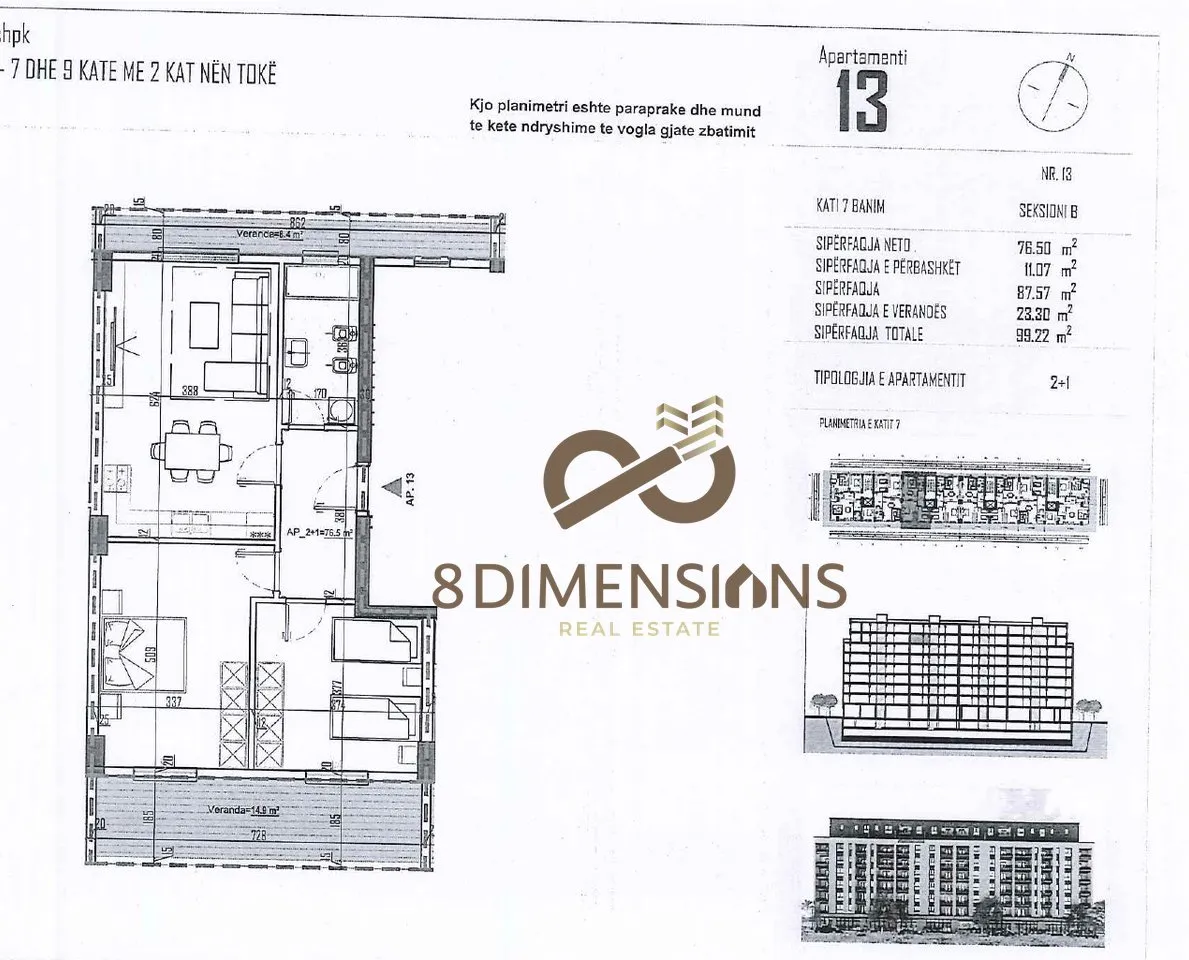 Appartamento 2+1 in vendita a Rruga Aleksandria, Kamza, 99 m². Foto 1 di 1