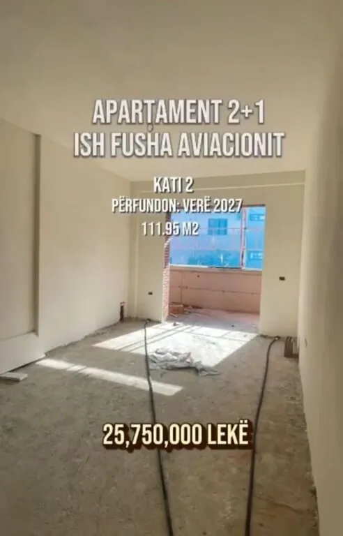 Appartamento 2+1 in vendita ad Ish Fusha e Aviacionit, Tirana, 100 m². Foto 1 di 3