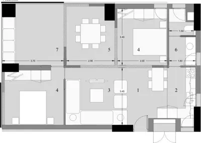 Apartament 2+1 në shitje në Golem, Kavajë , Albania, Durres, Golem, 107 m². Foto 3 nga 3