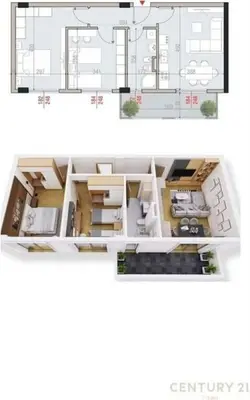 Apartament 2+1 në shitje në Tirana Cielo, Tiranë, 85 m². Foto 2 nga 3