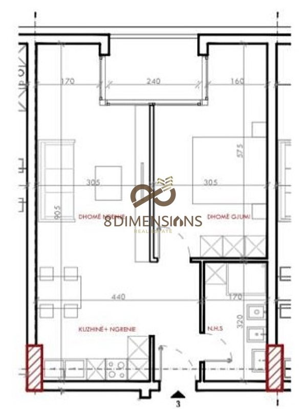 Appartamento 1+1 in vendita a Astir, Tirana, 74 m²