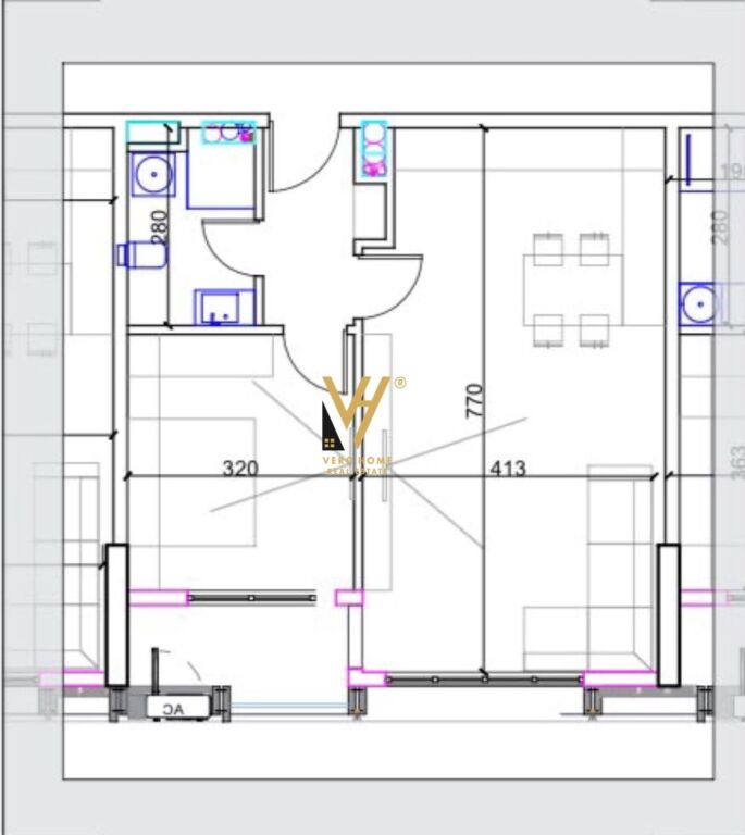 Apartament 1+1 në shitje në Komuna e Parisit, Tiranë, 82 m². Foto 2 nga 2