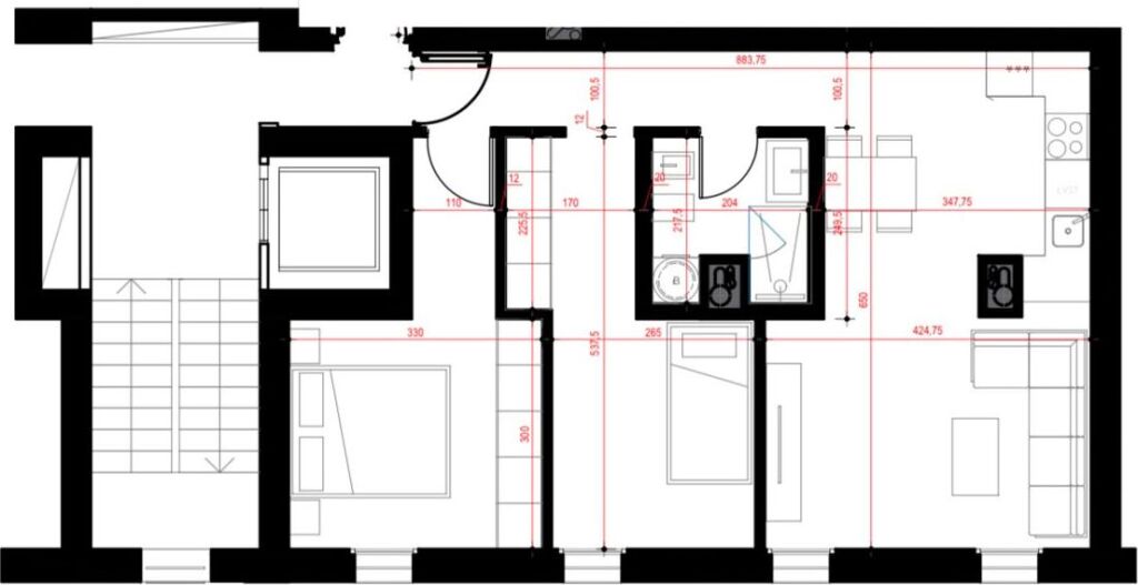Apartment 2+1 for sale in Mjull Bathore, Tirana, 81 m². Photo 1 of 1