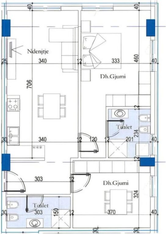 Apartment 2+1 for sale in Ish Dogana, Tirana, 95 m²