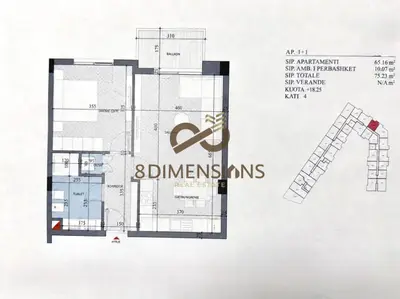 Appartamento 1+1 in vendita a Paskuqan, Kamza, 87 m². Foto 8 di 8