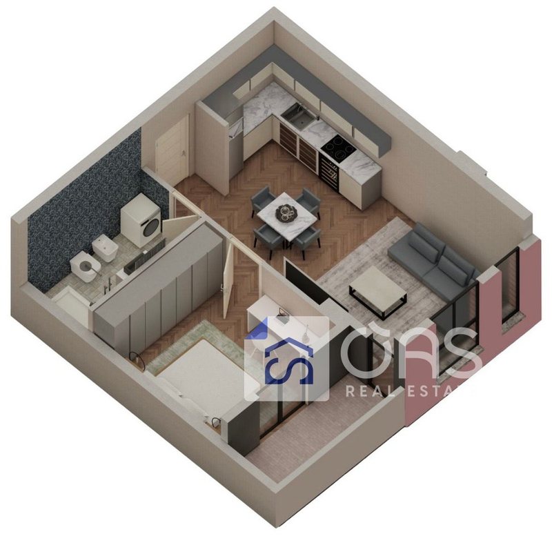 Appartamento 1+1 in vendita a Paskuqan, Kamza, 63 m²