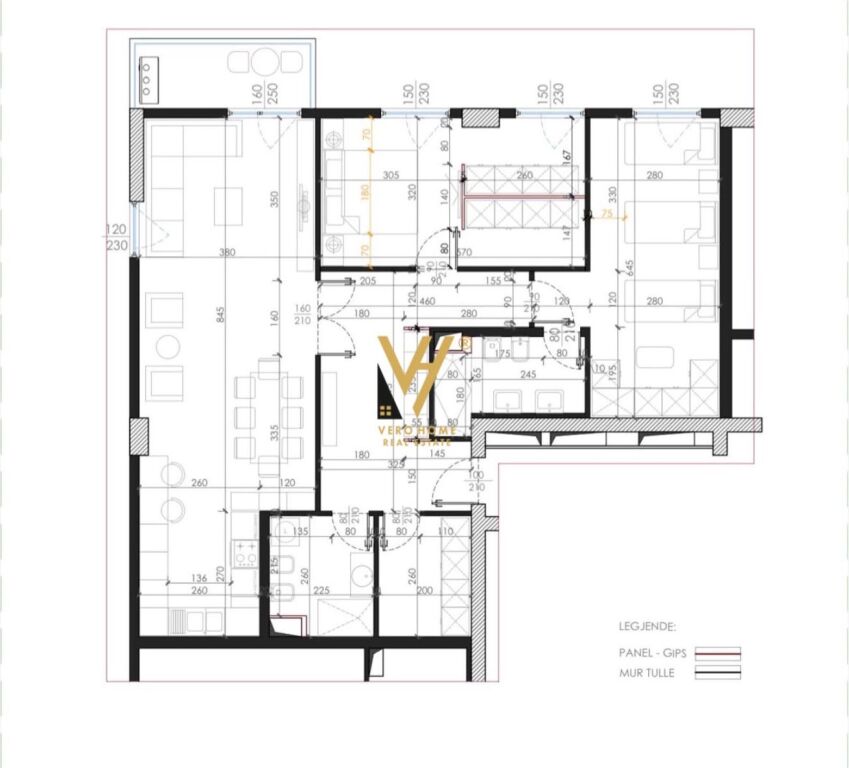 Apartament 3+1 në shitje në Ish Fusha e Aviacionit, Tiranë, 143 m². Foto 2 nga 2