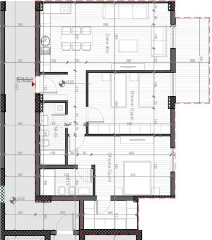 Appartamento 2+1 in vendita a Sauk i Vjetër, Tirana, 128 m²