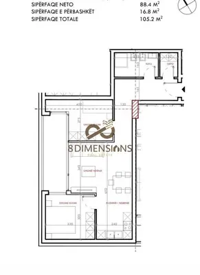 Apartment for sale in Astir, Tirana, 105 m². Photo 2 of 3