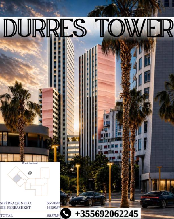 Appartamento 1+1 in vendita a Drejtoria e Tatimeve Durrës, Durazzo, 82 m²
