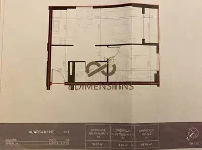 Appartamento 1+1 in vendita ad Univers City, Tirana, 66 m². Foto 2 di 3