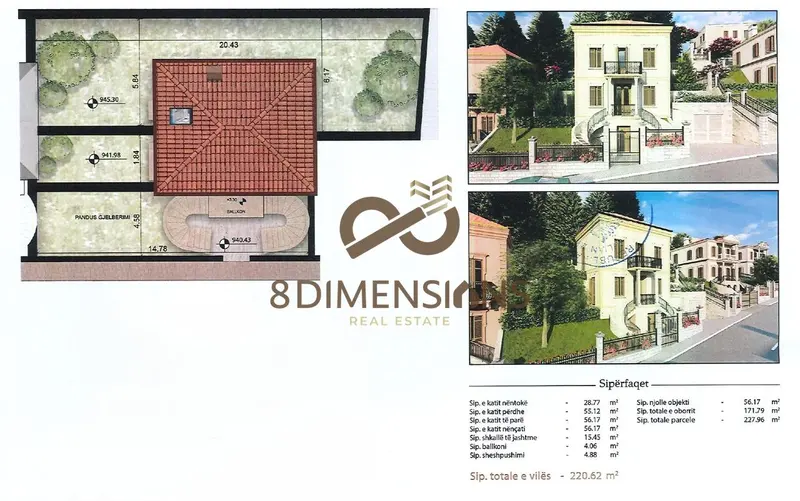 Vilë në shitje në Mali i Thate, Korçë, 220 m²