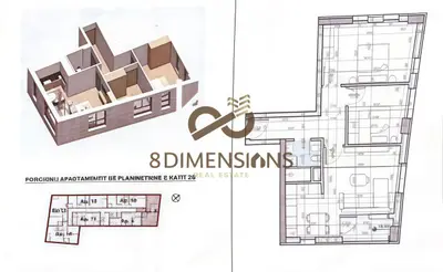 Appartamento 2+1 in vendita ad Astir, Tirana, 85 m². Foto 2 di 2