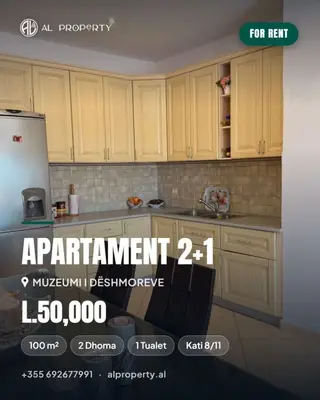 Appartamento 2+1 in affitto a Muzeu i Dëshmorëve, Durazzo, 100 m². Foto 2 di 9