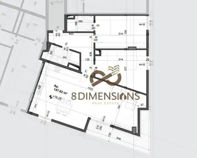 Apartament 2+1 në shitje në Ish Fusha e Aviacionit, Tiranë, 158 m². Foto 1 nga 3
