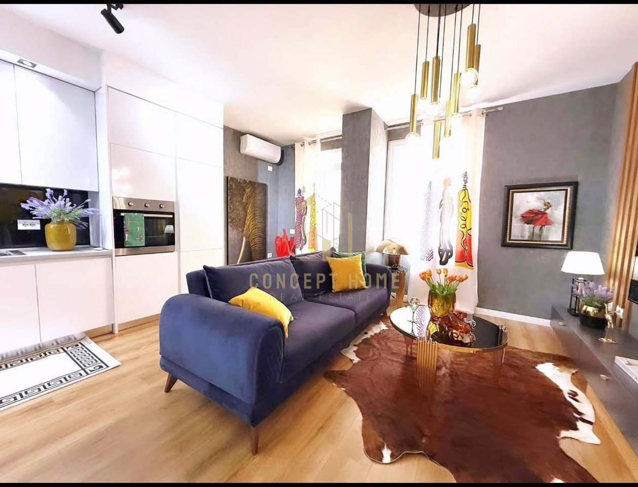 Appartamento 1+1 in affitto a Zogu i Zi, Tirana, 70 m². Foto 2 di 3