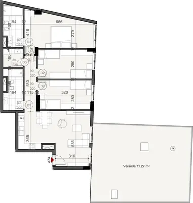 Apartament 3+1 në shitje në Rruga Reshit Petrela, Tiranë, 138 m². Foto 2 nga 2