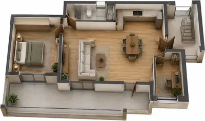 Apartament 1+1 në shitje në Pogradec, Korce, Pogradec, 60 m². Foto 4 nga 5