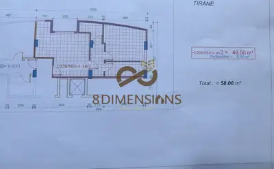 Apartament 1+1 në shitje në 21 Dhjetori, Tiranë, 58 m². Foto 2 nga 2