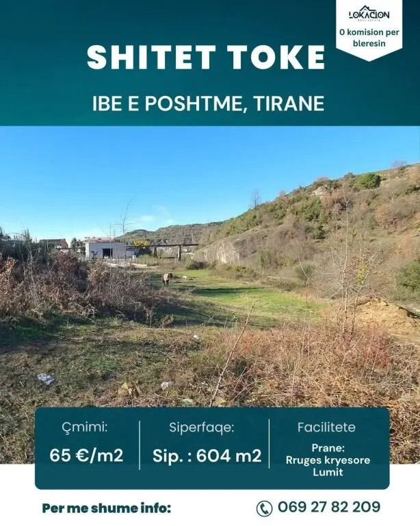 Terreno in vendita ad Ibë, Tirana, 604 m²