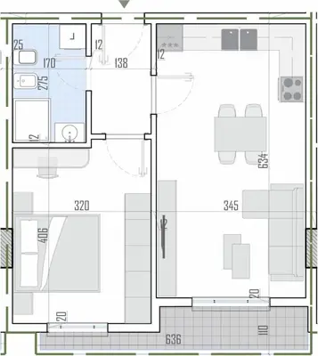 Apartament 1+1 në shitje në Bathore, Kamëz, 63 m². Foto 2 nga 2