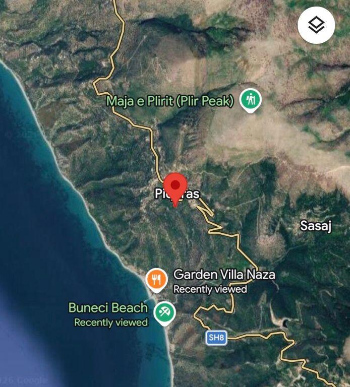 Tokë në shitje në Piqeras Beach, Sarandë, 4 000 m²