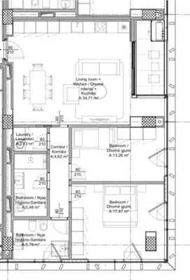 Apartament 2+1 në shitje në Bulevardi i Ri, Tiranë, 125 m². Foto 2 nga 2