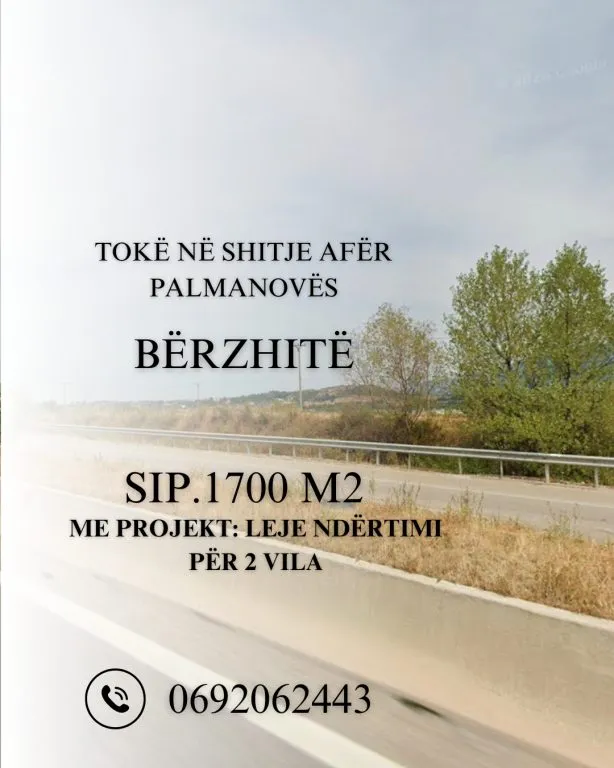 Terreno in vendita a Berzhite, Tirana, 1.700 m². Foto 1 di 1