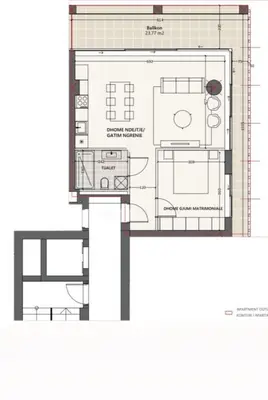 Apartament 1+1 në shitje në Vlore, Vlorë, 94 m². Foto 3 nga 4