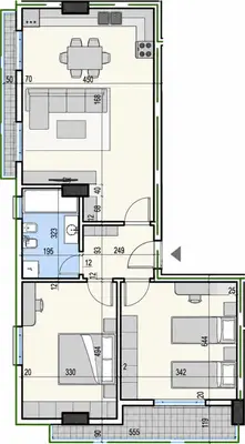 Apartament 2+1 në shitje në Bathore, Kamëz, 106 m². Foto 2 nga 2