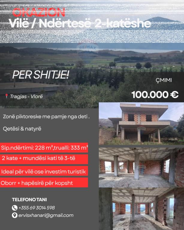 Villa in vendita a Tragjas, Valona, 228 m²