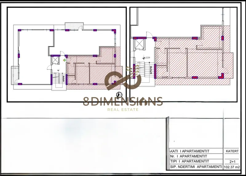 Appartamento 2+1 in vendita a Farkë, Tirana, 102 m²