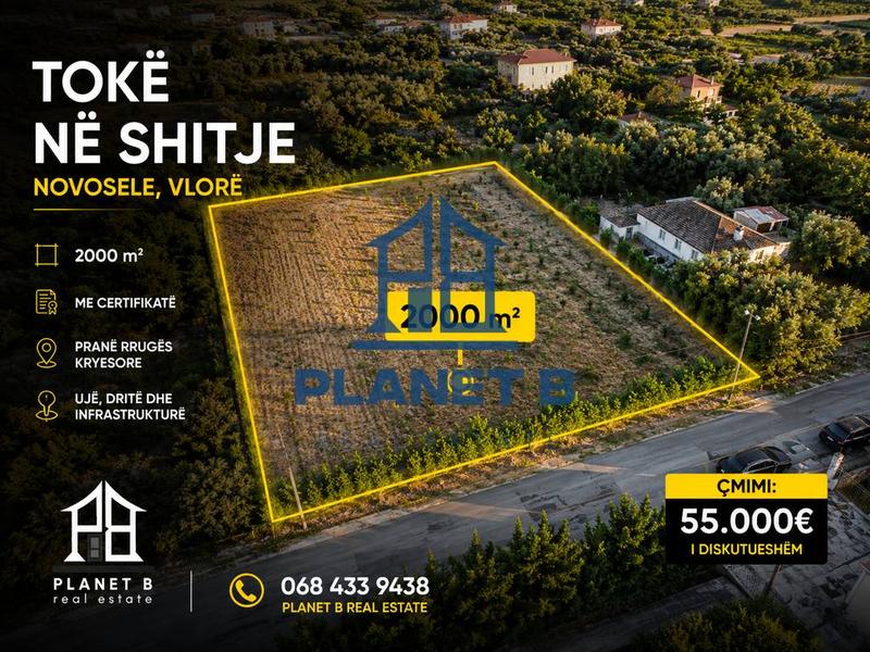 Terreno in vendita a Novoselë, Valona, 2.000 m²
