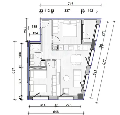 Studio for sale in Shkozë, Tirana, 79 m². Photo 2 of 3