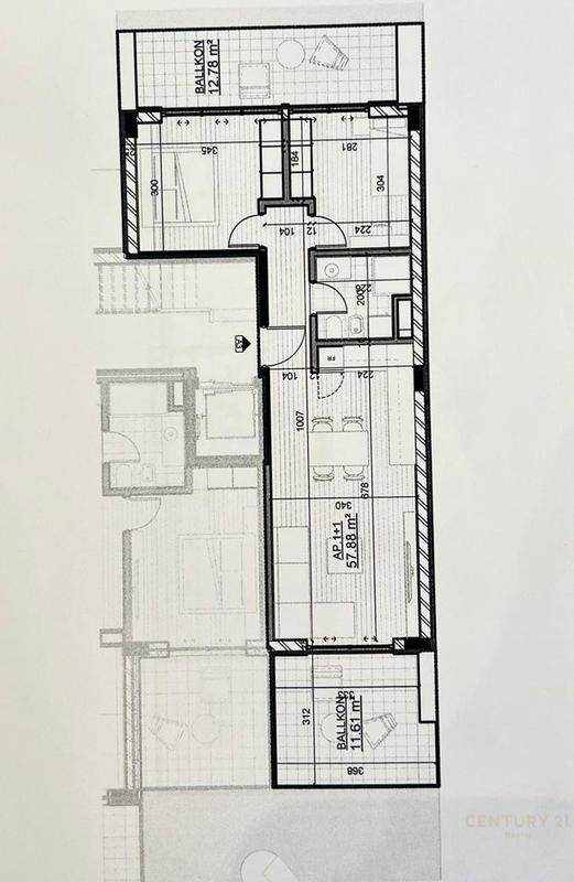 Apartament 2+1 në shitje në Turizem - Kanali i Cukes, Sarandë, 92 m². Foto 2 nga 3