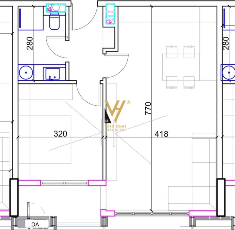 Apartament 1+1 në shitje në Komuna e Parisit, Tiranë, 81 m². Foto 2 nga 2