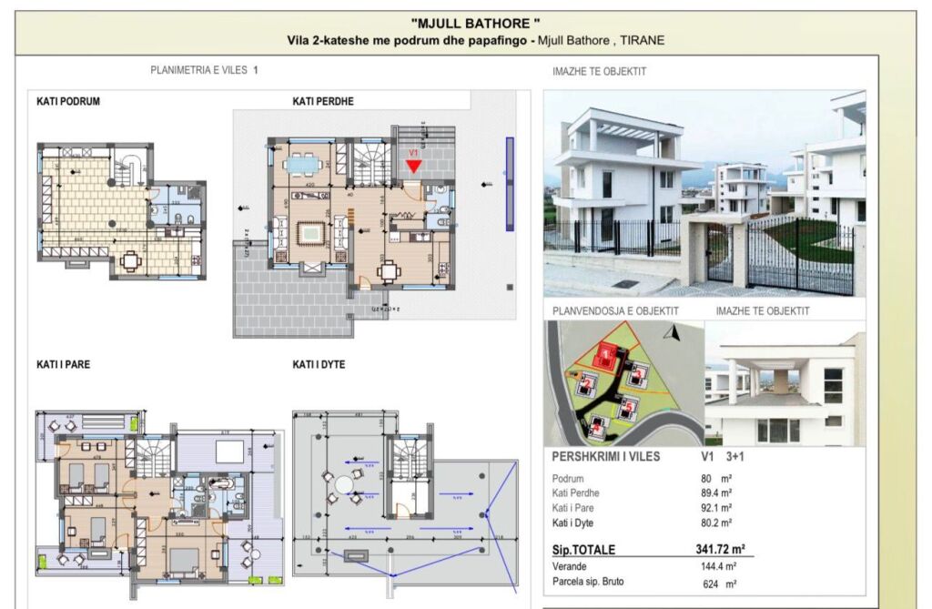 Villa for sale in Mjull Bathore, Tirana, 624 m². Photo 3 of 3
