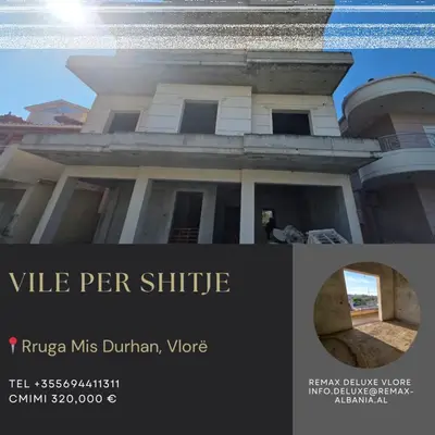 Vilë 2+1 në shitje në Rruga Mis Durhan, Vlorë, 500 m². Foto 1 nga 12