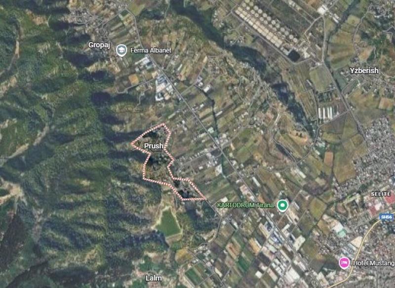 Land for sale in Prush, Tirana, 7,000 m²