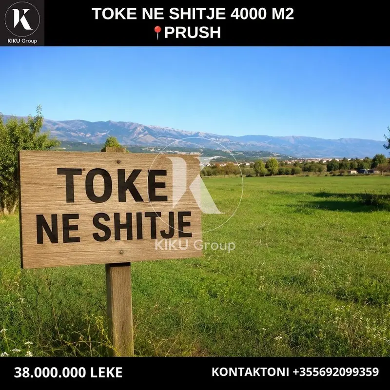 Tokë në shitje në Prush, Tiranë, 4 000 m²