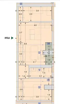 Apartament 2+1 në shitje në Zogu i Zi, Tiranë, 87 m². Foto 2 nga 2