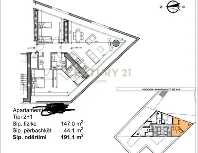 Apartament në shitje në Rruga Xhanfize Keko, Tiranë, 191 m². Foto 3 nga 3