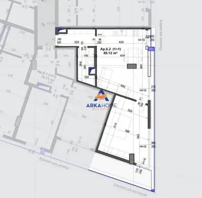 Appartamento 1+1 in vendita ad Ish Fusha e Aviacionit, Tirana, 88 m². Foto 7 di 8