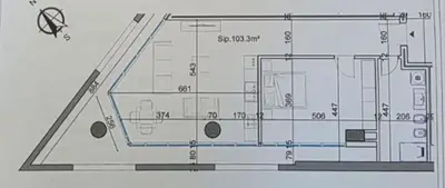 Apartament 1+1 në shitje në Rruga Xhanfize Keko, Tiranë, 115 m². Foto 1 nga 4