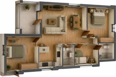 Apartament 2+1 në shitje në Pogradec, Korce, Pogradec, 91 m². Foto 4 nga 5