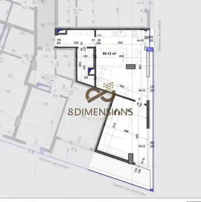 Apartament 2+1 në shitje në Ish Fusha e Aviacionit, Tiranë, 158 m². Foto 3 nga 3