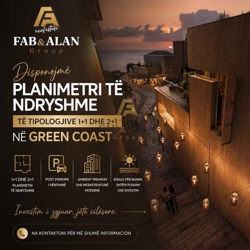 Apartament 1+1 në shitje në Green Coast 2, Vlorë, 66 m²