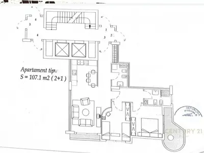Apartament 2+1 në shitje në Don Bosko, Tiranë, 107 m². Foto 2 nga 5